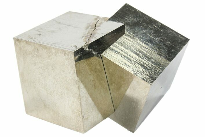Natural Twinned Pyrite Cubes From Spain #82117